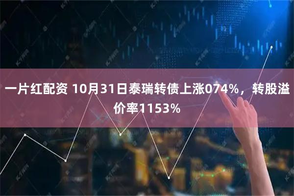 一片红配资 10月31日泰瑞转债上涨074%,转股溢价率1153%